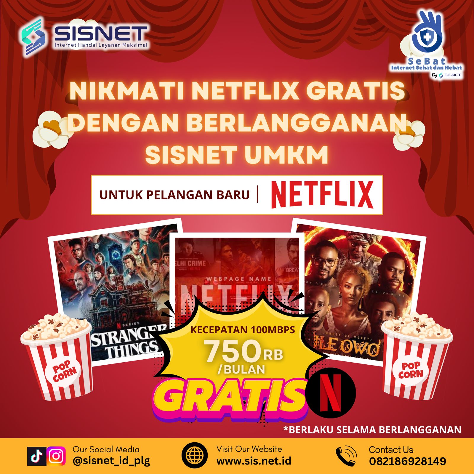 Nikmati Netflix GRATIS dengan berlangganan SISNET